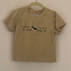 Tan Kids T-Shirt with Duck Design